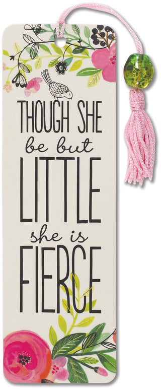 Though She Be but Little, She is Fierce Beaded Bookmark