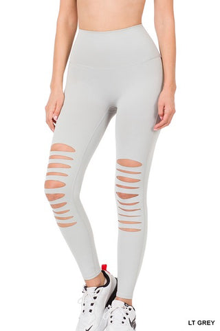 ATHLETIC KNEE CUT OUT HIGH WAISTED LEGGINGS