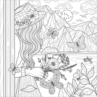 Boho Dreams Adult Coloring Book