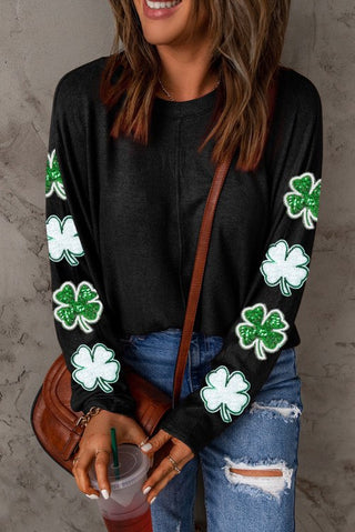 Sequin Shamrock Top