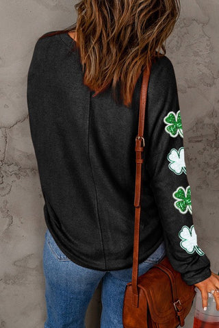 Sequin Shamrock Top