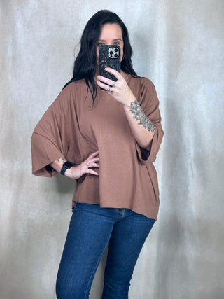 Boxy Drop Shoulder Hi Low Tunic