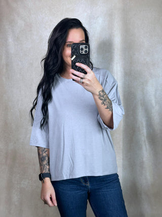 Boxy Drop Shoulder Hi Low Tunic