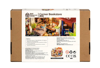 Corner Bookstore DIY Miniature House Kit