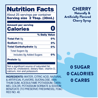 Sugar Free Cherry Flavor Infusion Syrup