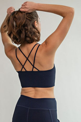 NYLON RIB SPORTS BRA