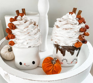 Pumpkin Spice Marshmallow Toppers 2 pc Set
