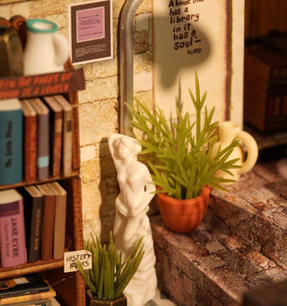 Corner Bookstore DIY Miniature House Kit