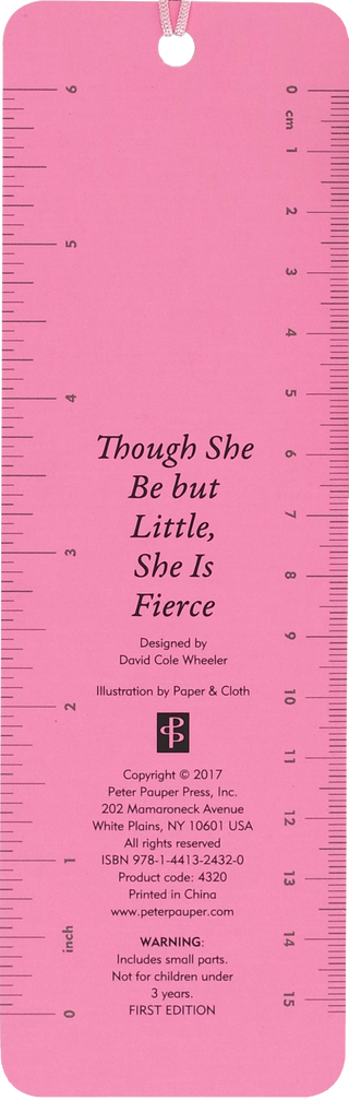 Though She Be but Little, She is Fierce Beaded Bookmark